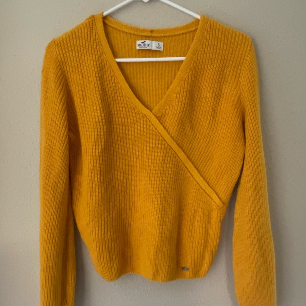 Hollister V Neck Knit Sweater Sz S